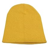 ハッピーハット キッズ 帽子 ニット帽 無地 カラフルニットワッチ マスタードM kids-088-03-M