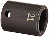 SK Hand Tool 34071 1/2-Inch Drive Standard Impact Socket 21mm [並行輸入品]