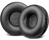 SOULWIT 50mm イヤーパッド for Plantronics HW111N/HW251N/HW261NC/HW510/HW520, H251N/H261N/H351N/H361N, Savi W410/W420/W710/W720, Audio 310/345/478/487/626/628 用 交換 イヤークッション 高密度フォーム 替え パッド ブラック