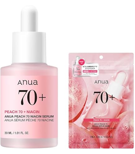 Amazon | ANUA(アヌア) 桃70ナイアシンセラム30ml+桃77ナイアシン