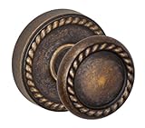 Fusion Hardware D-15-Z8-E-MDB Elite Collection Rope Dummy Knob with Rope Rose, Medium Bronze [並行輸入品]