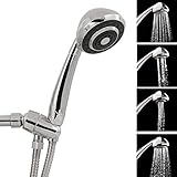 Bopai Bathroom Wall-Mount Durable 4 Function Ultra-Luxury 3.5" Handheld fixed Shower Head Combo kit,