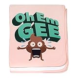 CafePress – 絵文字Poop Oh Em Gee – スーパーソフトベビー毛布、新生児おくるみ ピンク 00679412256832E