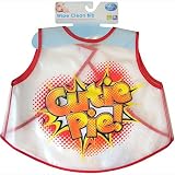 Baby Boys & Girls Easy Wipe Clean Messy Play Bib (Cutie Pie!) by TeddyT's