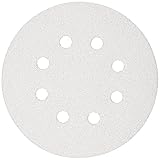 Bosch SR5W080 5-Inch Hook & Loop Sanding Disc, 8-Hole, White, 80 Grit, 5 Pack [並行輸入品]