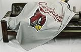 Arizona Cardinals NFL Sweatshirt Throwブランケット、グレー