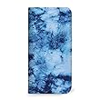 mitas HTC EVO 3D ISW12HT ケース 手帳型 ベルトなし タイダイ柄 ブルー (287)NB-0100-BU/ISW12HT