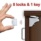 ベビー安全磁気キャビネットロック( 8ロック＆1キー） – インストールはdrill-free