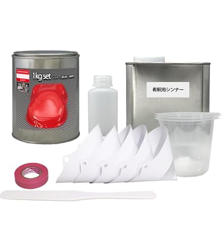 Amazon.co.jp: 【関西ペイントPG80 ＃641 レッド 赤 1kg】 自動車用