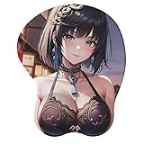 夜兰 Yelan 夜蘭 おっぱいマウスパッド 大きな胸のマウスパッド 3d 立体