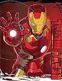 Iron Man Heavy Metal Plush Throw Blanket the Avengers 46 X 60 [並行輸入品]
