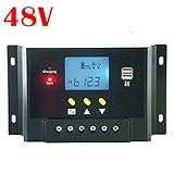 BlueFire 60A 48V ソーラーコントローラー パネルバッテリー充電コントローラー 1440Wソーラーパネル LCD表示