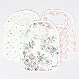 メール便 aden + anais (エイデンアンドアネイ) モスリンコットン スナップビブ 3枚セット (メドゥラーク(マキバドリ)9753