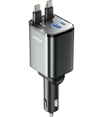 Amazon.co.jp: 【新版・ミニ・巻き取り式】4in1 車 充電器