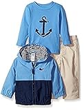 Little Me Little Boys Whaleジャケットwith Twillパンツセット、2t