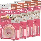 ニトムズ 優肌絆 Easy Cut 肌にやさしいテープ ケース付 かぶれにくい 手で切れる 12mm×7m N1438 (4個セット)