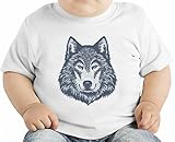 Wolf head オーガニックベビーTシャツ 12 - 18 Months