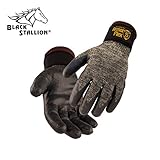 Black Stallion ブラックスタリオン カットレジスタント (耐切創) ケブラー スチール ニット / ニトリル コーティング ワークグローブ (XL)