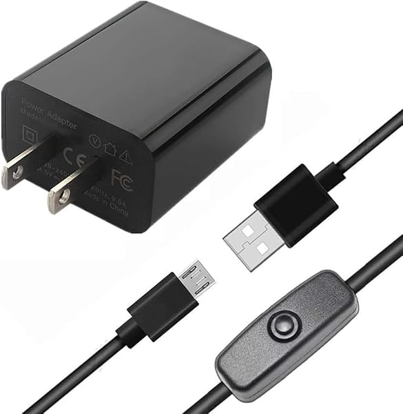 Vemico For Raspberry Pi 3b+電源 スイッチ付き ラズパイ 3b+ アダプター 5V 3A AC アダプター ラズベリーパイ3b+ 電源アダプター For Raspberry Pi 3 Model b+/ Pi 2/Zero/Pi Zero 2 WH/Pi Zero 2 W/Pi Model A 、A+/Model B、B+に適用 - 1
