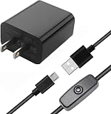 Vemico For Raspberry Pi 3b+電源 スイッチ付き ラズパイ 3b+ アダプター 5V 3A AC アダプター ラズベリーパイ3b+ 電源アダプター For Raspberry Pi 3 Model b+/ Pi 2/Zero/Pi Zero 2 WH/Pi Zero 2 W/Pi Model A 、A+/Model B、B+に適用