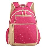 VANITA マザーズバッグ 高品質 通気性 耐久性 水や汚れに強い 男女兼用 の デイバッグ（ピンク）