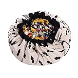 【fashionable】おもちゃ収納マット　お片付けマット　レゴ　ブロック簡単お片付け収納袋＆プレイマット　口ひげ