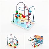 joyeeeマルチカラー木製ビーズローラーコースターMarine Lifeパターン – 早期教育Toys for Your Kids – 完璧なクリスマスギフトアイデア
