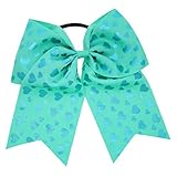 IPOTCH 全8色　子ども　 ガールズ 　女の子　カラフル　ヘア輪ゴム　弾性ロープ　大きな　素敵なギフト - 青い心