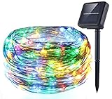 Solar String Lights (72 ft 200 LED Waterproof 8 Modes) AICase Starry Fairy Bendable Copper Wire Dura