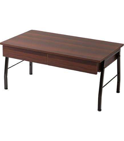 Amazon.co.jp: クロシオ NEW天然木ワンタッチ文机 幅96cm奥行45cm