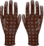 g-style 【ガーデニング用手袋】 PUキュート (リーフ柄) ブラウン S
