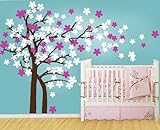 Cherry Blossom Wall Decal for Nursery Cherry Blossom Tree Decals Girl Wall Decor Cherry Blossom Tree