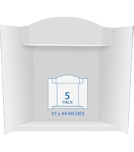 4 Pack Tri-fold Presentation Boards Foldable School Project Display Board Posters 40x28 - White
