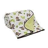 Bedtime Originals Curly Tails Velour/Sherpa Blanket by Lambs & Ivy