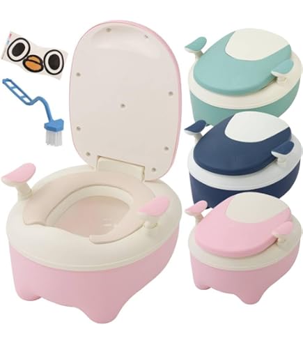 Amazon.co.jp: ベビー オマル トイレ 便座 パンダ柄 可愛い ブラシ付き