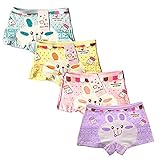 ARABOYO　女の子　ボクサーパンツ　ウサギ　4点セット　鮮やか　ドット　ふわふわ　普段　動きやすい　お出かけ　アニメ　やわらか　ベビーパンツ　キッズ　パンティー　旅行　夏（2-10歳用）