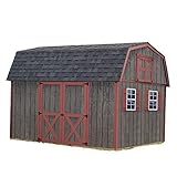 Best Barns Meadowbrook 10フィート x 12フィート 木製収納小屋キット 床なし