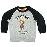 おさるのジョージ キュリアスジョージ トレーナー スウェットシャツ裏毛タイプ　クルーネック fo-trog01 120cm グレー