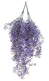 鳥FIY人工フェイクHanging花文字列植物ホームガーデン壁装飾用( Set of 2 ) パープル BF17041731