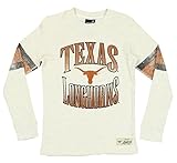 NCAAテキサスLonghornsユースBoys長袖ヘンリーシャツ、クリーム クリーム