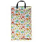 Large Hanging Wet/Dry Cloth Diaper Pail Bag for Reusable Diapers or Laundry, Zoo by Ecoable [並行輸入品]