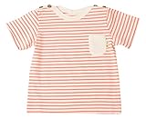 オーガニックコットン yuga☆ボーダー半袖Tシャツ ピンク 90cm オーガニックコットン100% ベビー 服 男の子 女の子 兼用 出産祝い Tシャツ プレゼント 綿100%