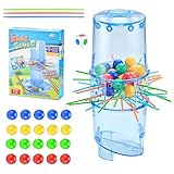Gevrkjenp プル スティック ゲーム | 2 人から 4 人用の高速で楽しい Kerplunk ゲーム | ファミリーボードゲーム用のビーズ、スティック、パゴダ型のゲームユニットを備えた子供向けの面白いスティックゲーム