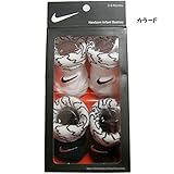 NIKE ナイキ ベビーソックス ブーティ 2足セット 靴下 ソックス 0/6ヶ月 出産祝い - カラーF/ブラック×ホワイト