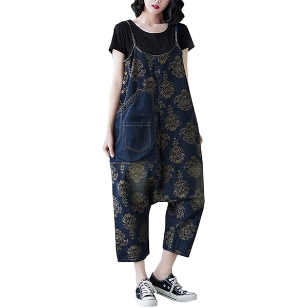 Amazon | [ZHONGJUE] サロペット レディース ロング