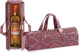 Picnic Plus PSM-112PS Carlotta Clutch Wine Bottle Clutch - Pink Snake