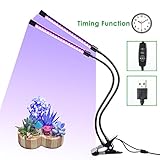 KOBWA 植物育成LEDライト 18W植物ライト タイマー機能 室内 日光 光 ランプ 園芸 LED クリップ式 USB 360°角度及び高さ調整可能 低消耗電力 2018年４月最新モデル