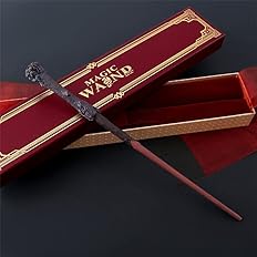 Amazon Co Jp Bulzuri 魔法学校風 Harry James Potter ハリージェームズポッター 杖 樹脂 コスプレ小物 魔法学校風ステッキ 呪文 マジック 収納箱付き コスプレ プレゼント 誕生日 魔法 赤い箱付き グッズ 魔法の杖 道具 ホビー
