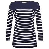 JoJo Maman Bebeジョジョママンベベ(イギリス)/Breton Top ブレトンボーダーマタニティトップ/UKサイズM(日本サイズL)/ネイビー/B4780NESM