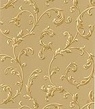 Warner CCP12023 Sylvia Ornate Scroll Wallpaper, Gold [並行輸入品]